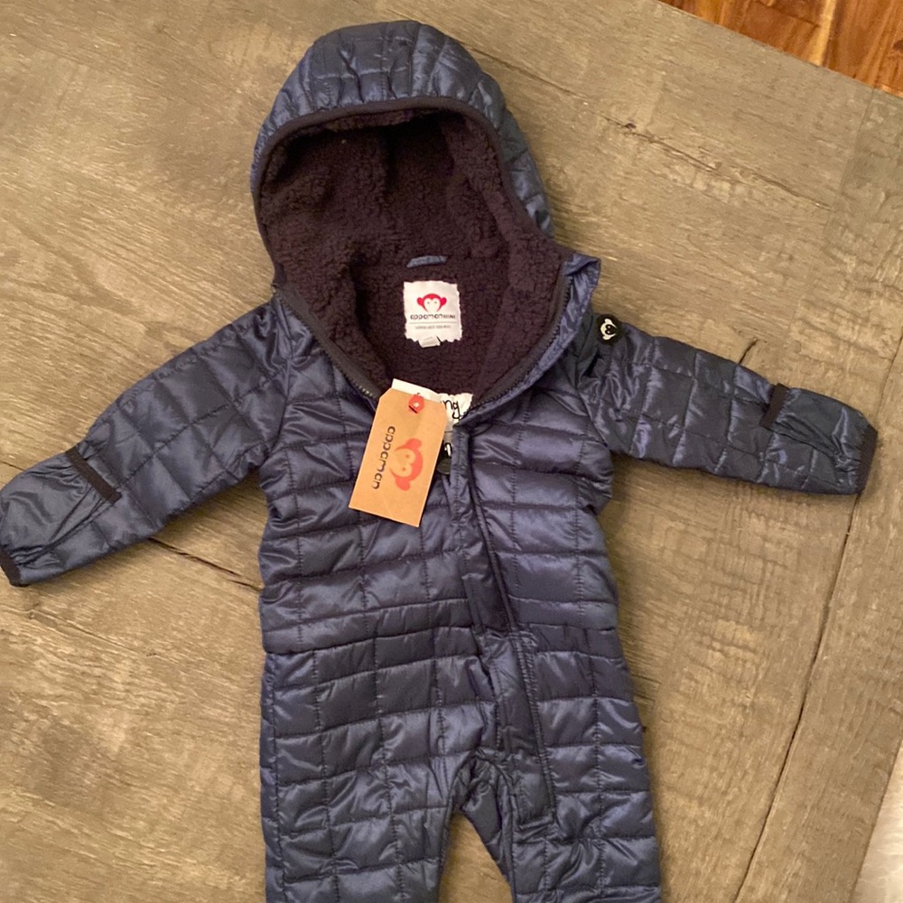 NWT - Appaman Mini - lightweight snow suit, 12-18 months, deep sea (dark blue)